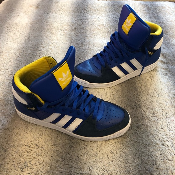 adidas Other - Adidas High Top Shoes Men’s 10 Blue Yellow White